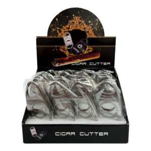 UNIQUE METAL CIGAR CUTTER 12CT DISPLAY CG112