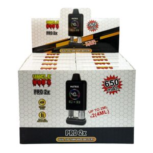 UNCLE BOB'S PRO 2X 650MAH DUAL 510 TANK VAPE BATTERY