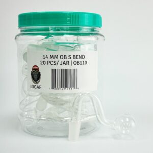 IDGAF 14MM OIL BURNER BEND 20CT JAR OB110
