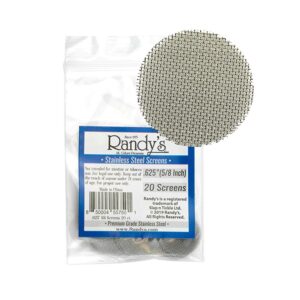 RANDY'S STAINLESS STEEL SCREENS 625" 5/8 20PK