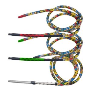AADHI SILICONE HOOKAH HOSE W COOL PRINTED PATTERN 63" E4