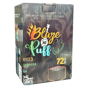 BLAZE N PUFF CHARCOAL 25MM CUBES 72CT