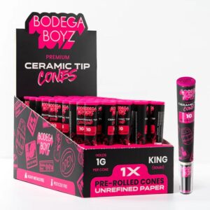 BODEGA BOYZ 0.5G 6X UNREFINED PRE ROLLED CERAMIC TIP CONES MINI SIZE 10PK