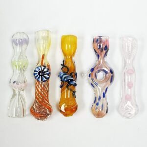 UNIQUE GLASS CHILLUM 3" DONUT MUSHROOM ANIMAL ASST CHILL-DAMASST