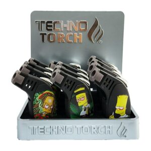 TECHNO SLANT TORCH LIGHTER ASST 12PK 12156