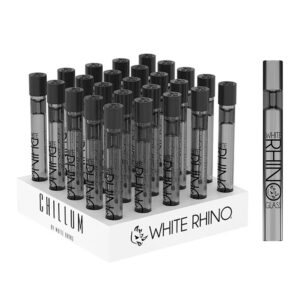 WHITE RHINO BLACK CHILLUM W SILICONE CAP CH1003