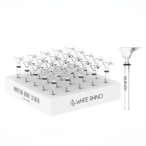 WHITE RHINO MARTINI BOWL SLIDER DOWNSTEM 25CT DISPLAY DS3001